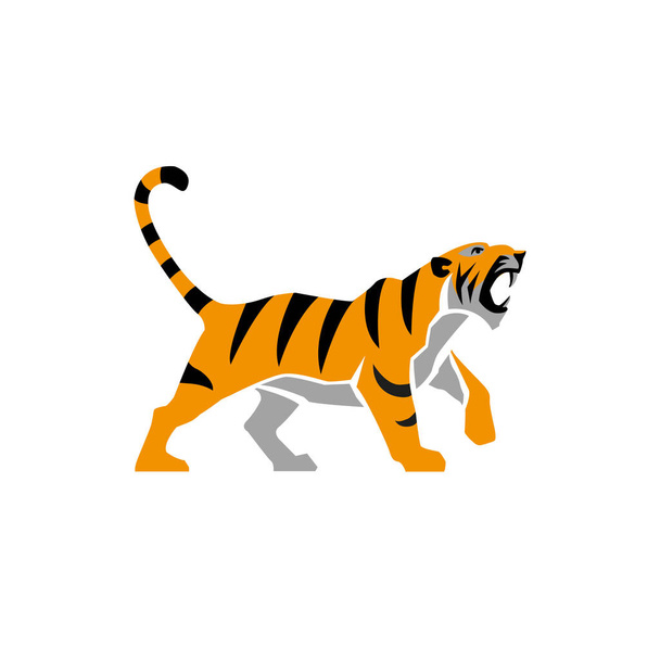Tijger logo teken embleem vector illustratie dier - Vector, afbeelding