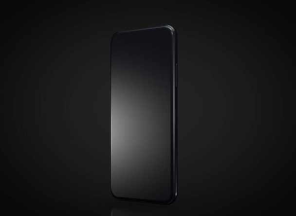 New smartphone with blank screen isolated 3d - Foto, Bild