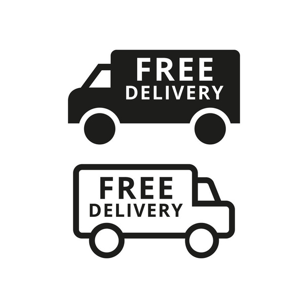 Icono de entrega gratuita sobre fondo blanco. Ilustración vectorial
 - Vector, Imagen
