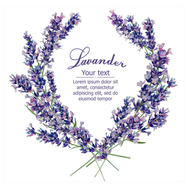 watercolor lavender bouquet with signature box - Photo, Image