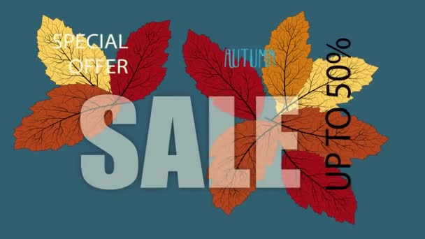 Festa del Ringraziamento vendita con foglie autunno
. - Filmati, video
