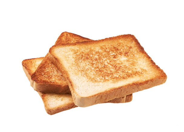 два скибочки хліба тостів ізольовані на білому фоні
 - Фото, зображення