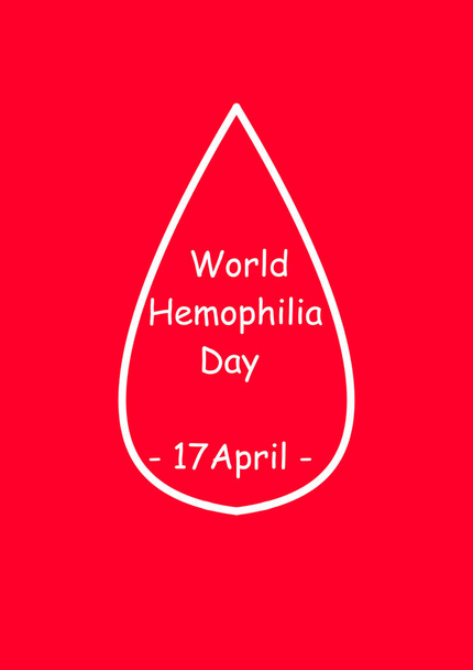 Hemofília tudatosság logó. Modern stílus logó illusztráció áprilisi figyelemfelkeltő vállalatoknak.Hemofília világnap. - Fotó, kép
