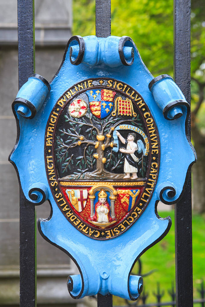 Herb katedry św. Patryka w Dublinie Irlandia - Zdjęcie, obraz