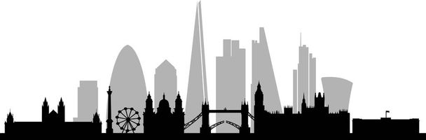 Vector de paisaje urbano de silueta de horizonte de la ciudad de LONDRES
 - Vector, Imagen