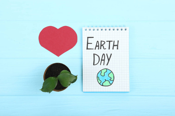 Samenstelling over het thema van de Dag van de Aarde. - Foto, afbeelding