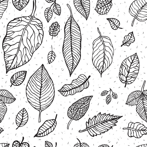 Leaves. Seamless background - Vector, Image