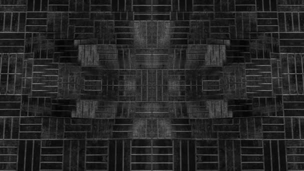abstrakcyjny paralaksa tło czarny granit płytki mozaika geometryczne kształty prostokąty kwadraty i bloki - Materiał filmowy, wideo