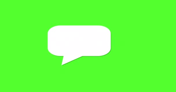 Discurso em branco ou bolha de chat com tecla chroma (tela verde) para conversação online, mensagens ou diálogo com o interlocutor. Pode ser útil para mídias sociais ou de notícias como conceito de fala. desvanecer-se dentro e fora
. - Filmagem, Vídeo