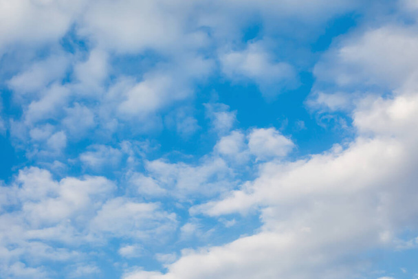 Clouds close the blue sky. concept of weather deterioration, obstacles, difficulties. - Photo, Image