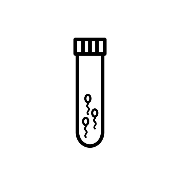 ikona probówki spermy, wektor kolor ilustracji - Wektor, obraz