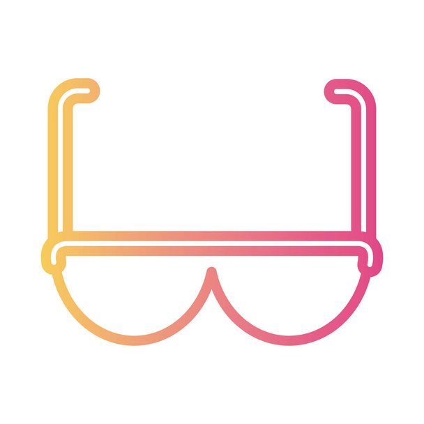 glasses protection laboratory linear gradient style icon - Vector, Image