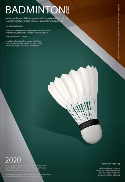 Badminton Championship Poster Vector illustratie - Vector, afbeelding