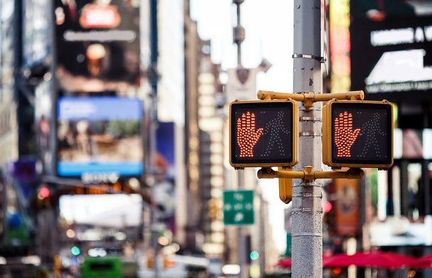 Ne marche pas sur le panneau de circulation de New York
 - Photo, image