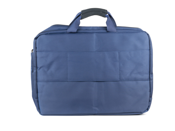 Bolsa de laptop azul isolado em um fundo branco
. - Foto, Imagem