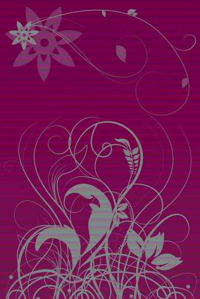 Beautiful illustrated flower design with background pattern - Foto, Imagem
