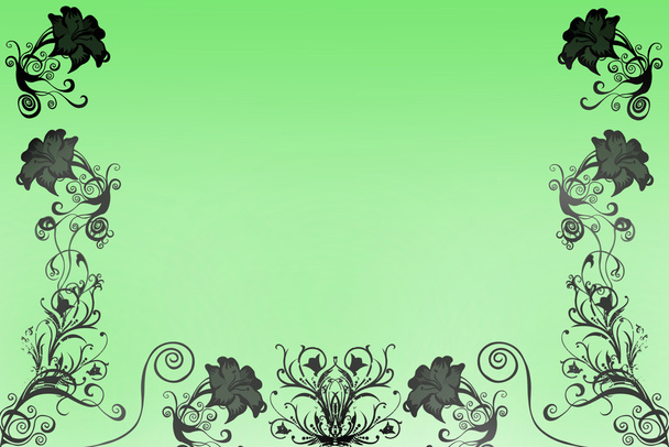 Beautiful illustrated flower background design with space for your text - Фото, зображення