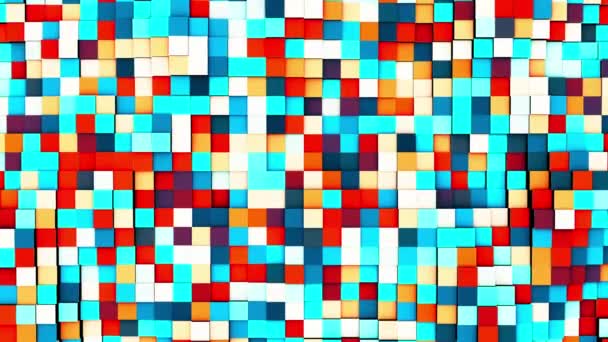 Abstract kleurrijk vierkant geometrisch oppervlaktelicht - Video