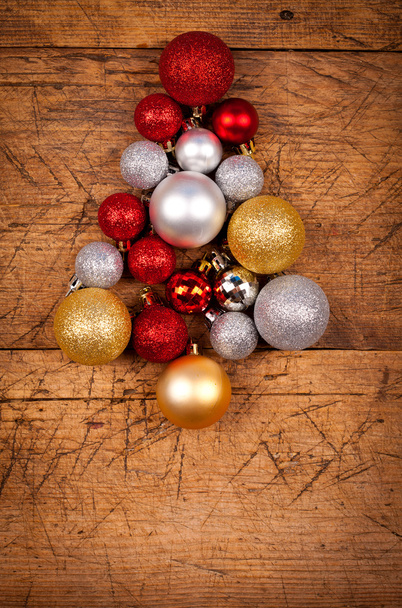Christmas tree made of ornaments - Valokuva, kuva