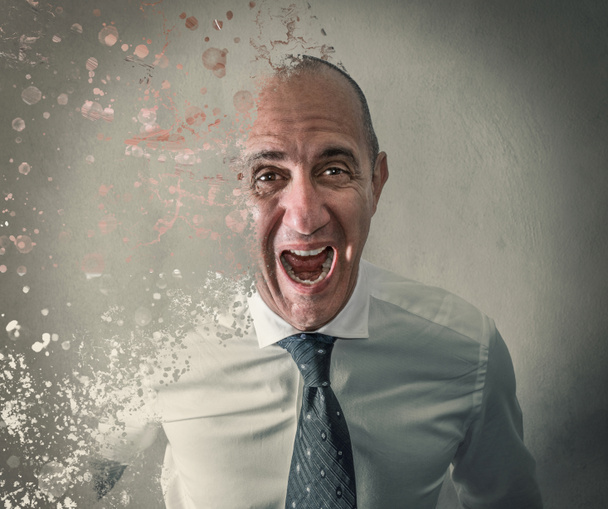 Стресс-менеджер, кричащий отчаянно растворяется
 - Фото, изображение