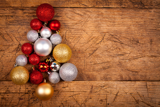 Christmas globes as a tree - Φωτογραφία, εικόνα