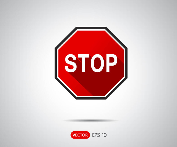 Traffic Stop Sign Icon, εικονογράφηση διανύσματος λογότυπου - Διάνυσμα, εικόνα