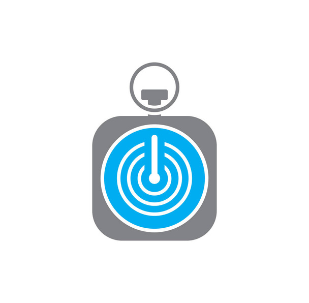 Ikona Stopwatch na tle grafiki i projektowania stron internetowych. Kreatywny symbol ilustracji dla aplikacji webowej lub mobilnej. - Wektor, obraz