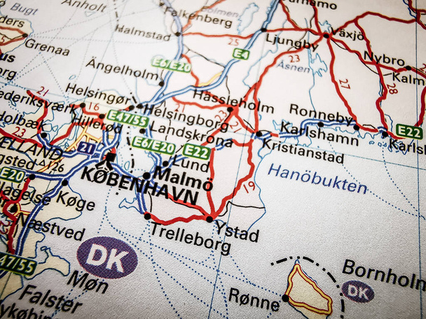 Кобенхавн на дорожной карте Европы
 - Фото, изображение