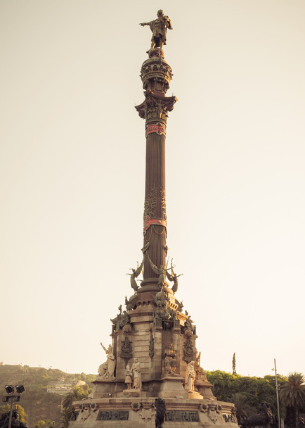Columbus barcelona. Catalonia, İspanya. - Fotoğraf, Görsel