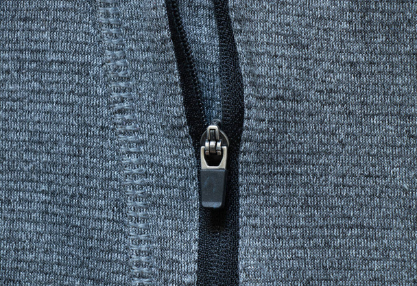 zipper on the jacket as background - Photo, Image