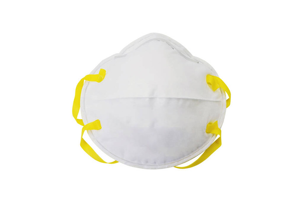 N95 mask respirator for dust, PM2.5, odor and chills. Coronavirus Covid-19 infection isolated on white background. - Photo, Image