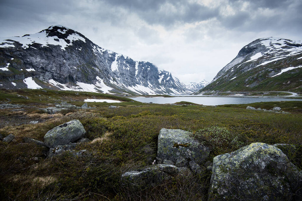 Beautiful landscape in Geiranger, Geirangerfjord, Norway - Фото, изображение