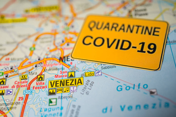 Venezia Coronavirus Covid-19 Φόντο καραντίνας - Φωτογραφία, εικόνα