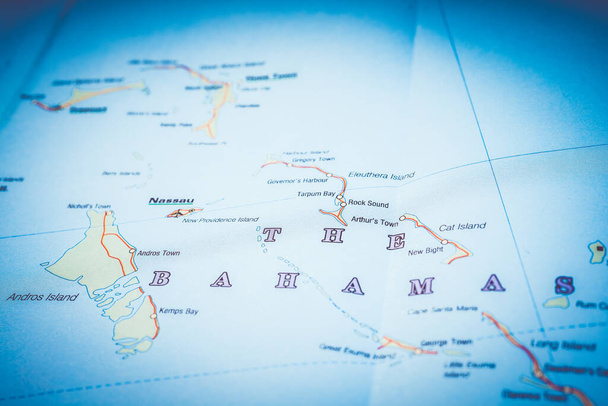 Bahamy na mapě cestovní zázemí - Fotografie, Obrázek