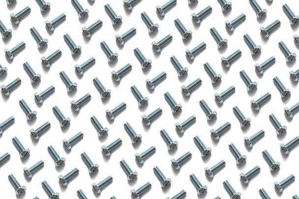 Steel screws isolated on a white background. - Foto, Bild