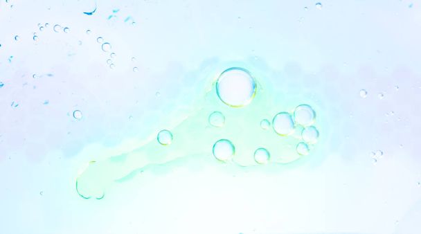 Raum oder Planeten Universum kosmischen abstrakten Hintergrund. Abstrakte molekulare Skulptur. Wasserblasen. Makroaufnahme von Luft oder Molekül. Abstrakter Weltraum-Hintergrund. Selektiver Fokus. - Foto, Bild