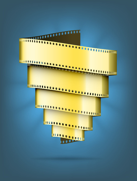 Gold movie film - Vektor, Bild