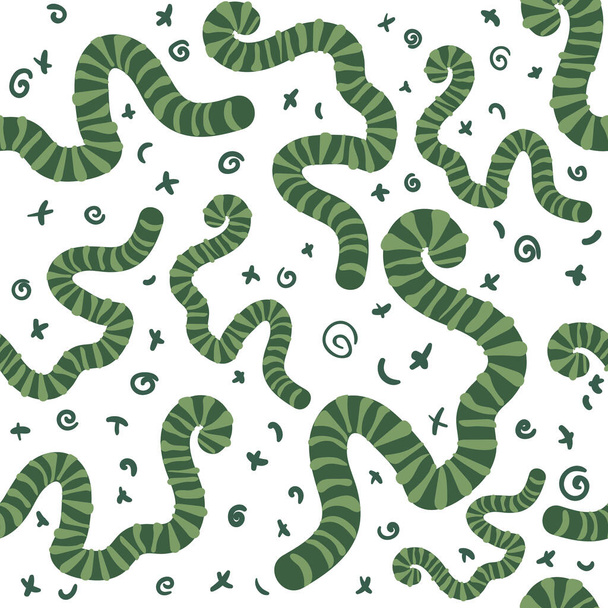 Seamless background of worms, very suitable for baby cloth or paper for pechkorka - ベクター画像