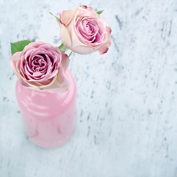 Zwei rosa Rosen - Foto, Bild