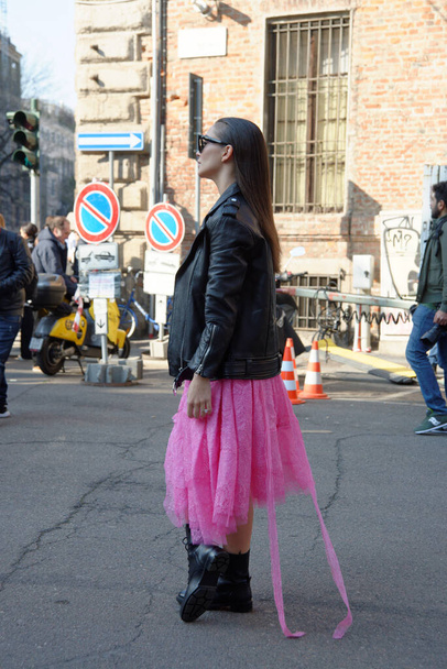 Streets of Milan during the Fashion Week February 2020 - Photo, image