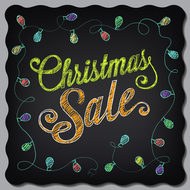 Christmas sale design template - Vector, Image