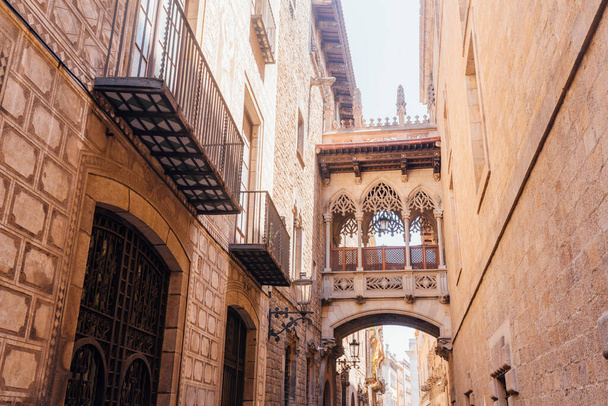 The Gothic quarter of Barcelona, Catalonia, Spain - Photo, Image