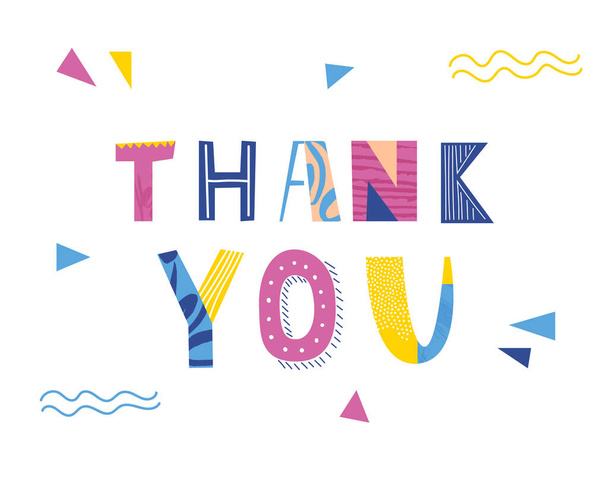 Thank you lettering. - Vector, Image