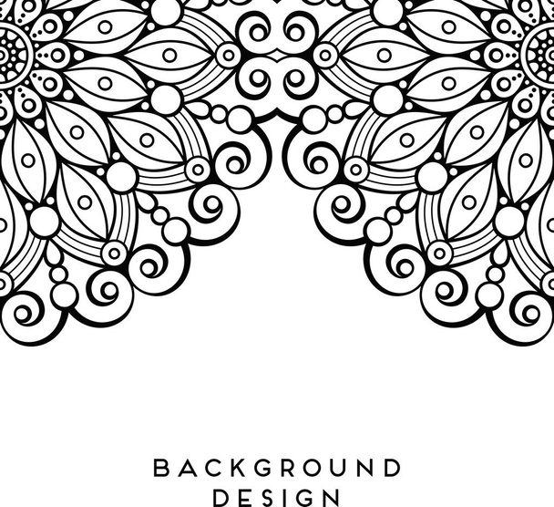 luxury ornamental mandala design background in monochrome color vector - Vector, afbeelding