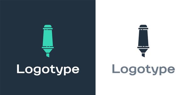 Logotype Marker Stift-Symbol isoliert auf weißem Hintergrund. Logo-Design-Vorlage Element. Vektorillustration - Vektor, Bild