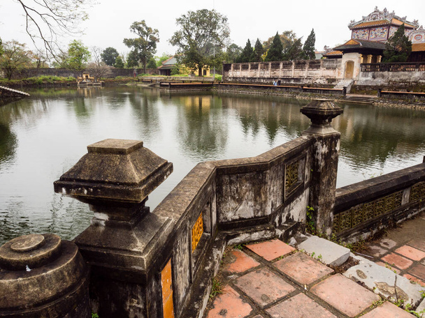 Hue, Vietnam - March 11, 2016: On the grounds of Imperial City of Hue, the former residence of Vietnam's rulers and Unesco World Heritage site - Photo, Image