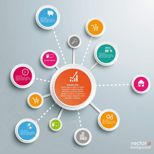 Infographic úspěšné sítě - Vektor, obrázek