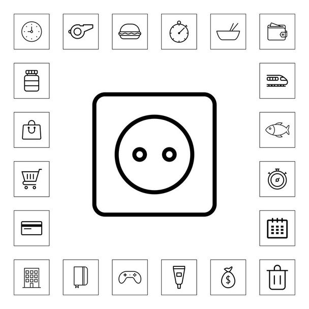 Electrical Outlet icon for web and mobile - Vector, Image