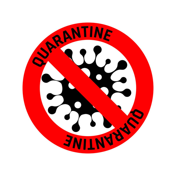 Pandemic stop Coronavirus outbreak covid-19 2019-nCoV quarantine banner. Closed for quarantine pandemic Coronavirus vector image - Vettoriali, immagini