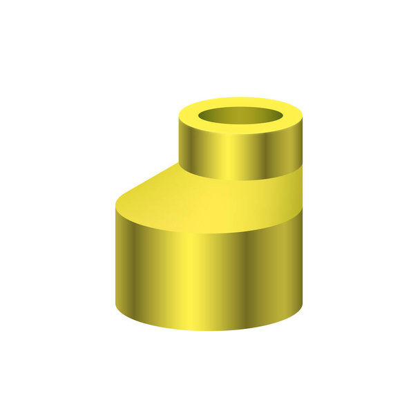 Vector icon of pipe fitting for plumbing and piping work. - Διάνυσμα, εικόνα